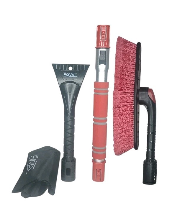 Extendable 47.2" Ice Scraper Snow Brush Windshield Window Snow & Ice Brush Kit