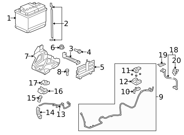 Genuine GM Battery Tray 92457681