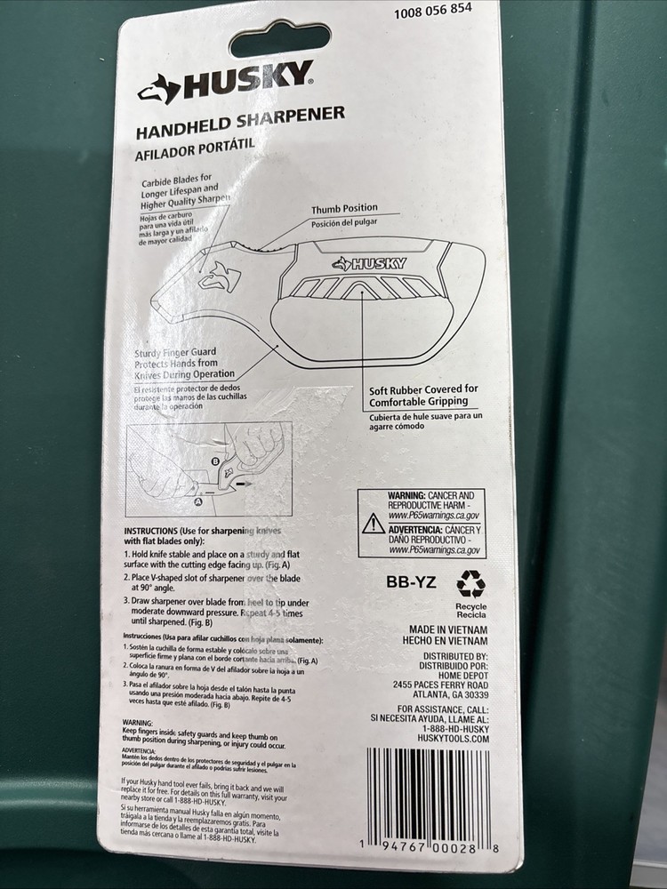 Husky Knife Sharpener Black New