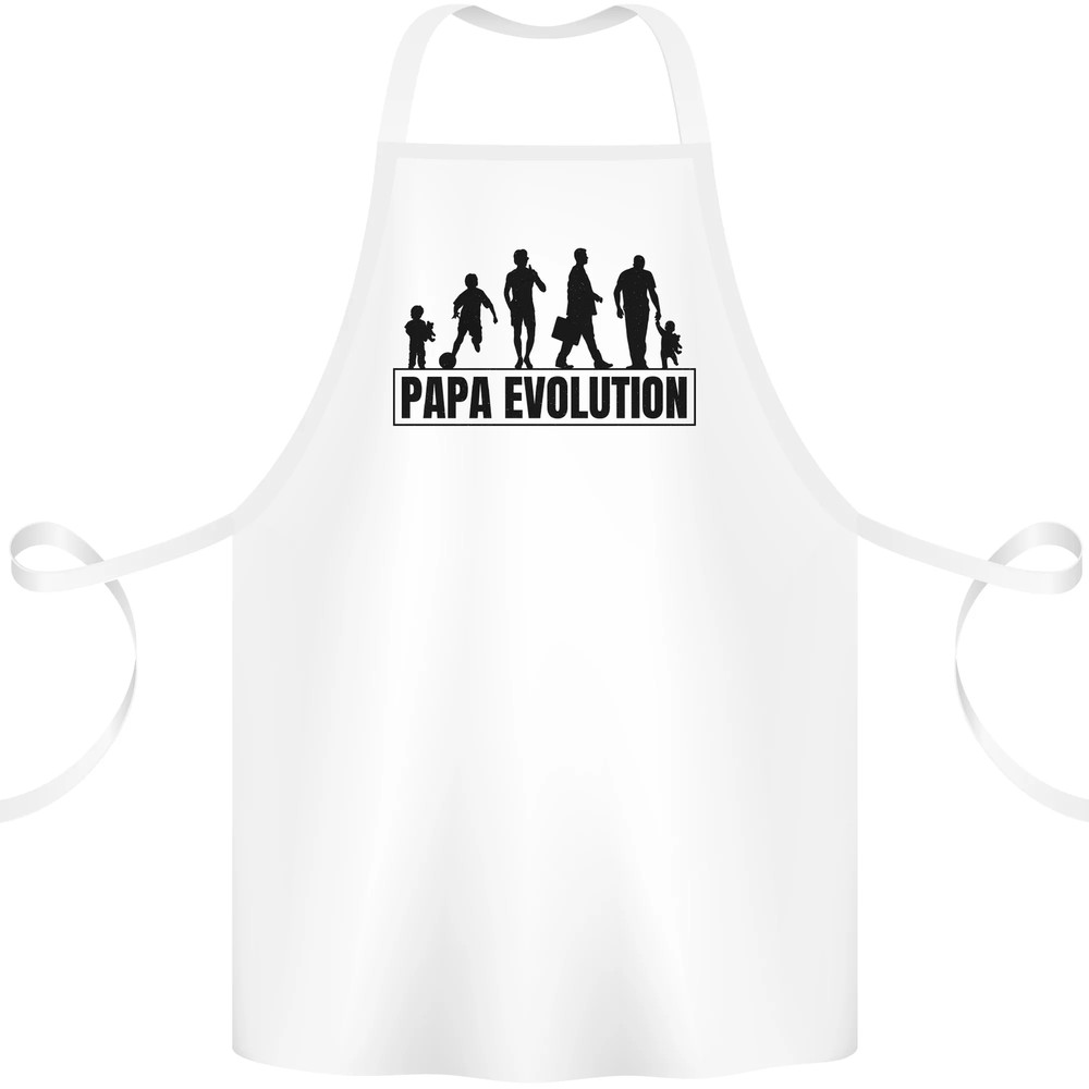 Papa Evolution Fathers Day Cotton Apron 100% Organic