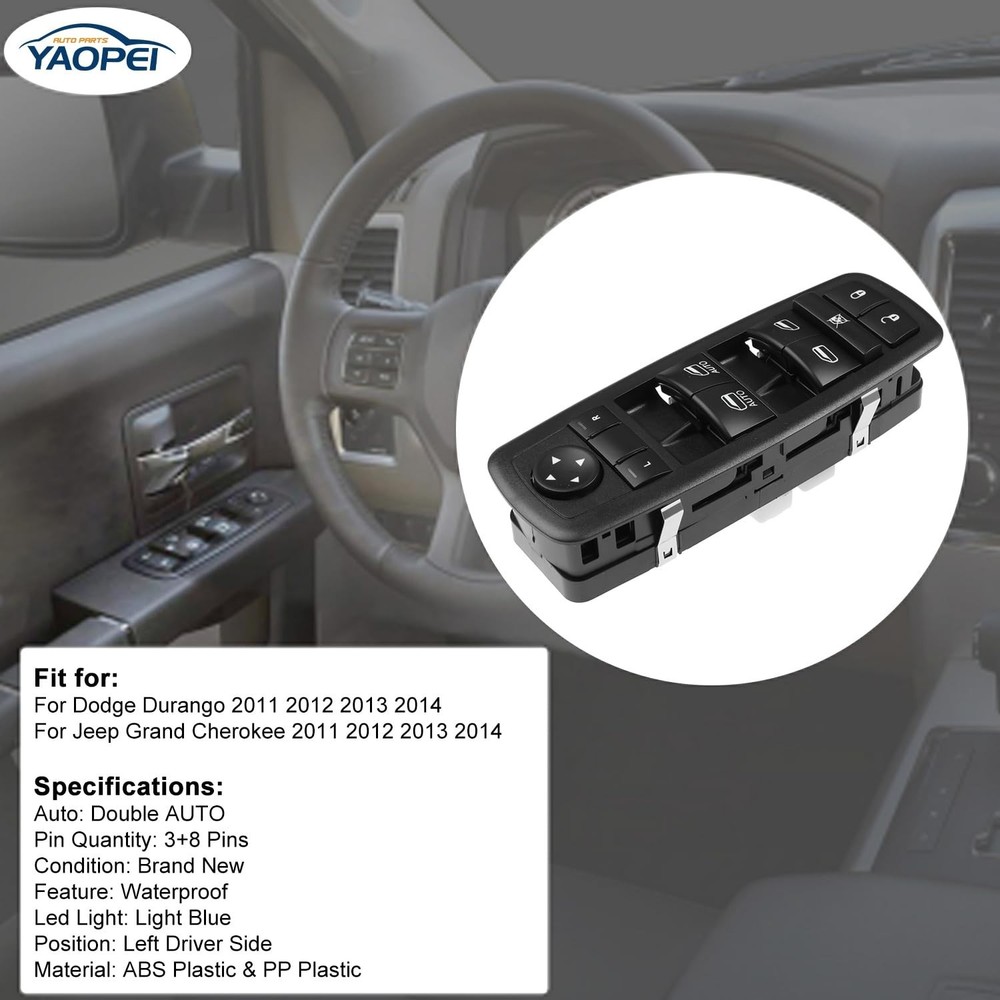 Left Driver Side Master Power Control Window Switch for Dodge Durango Jeep Gr...