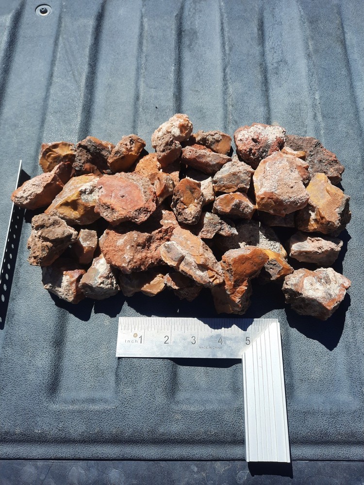 Red/Yellow Jasper Agate Chert Nodule Botryoidal Rough Lot!