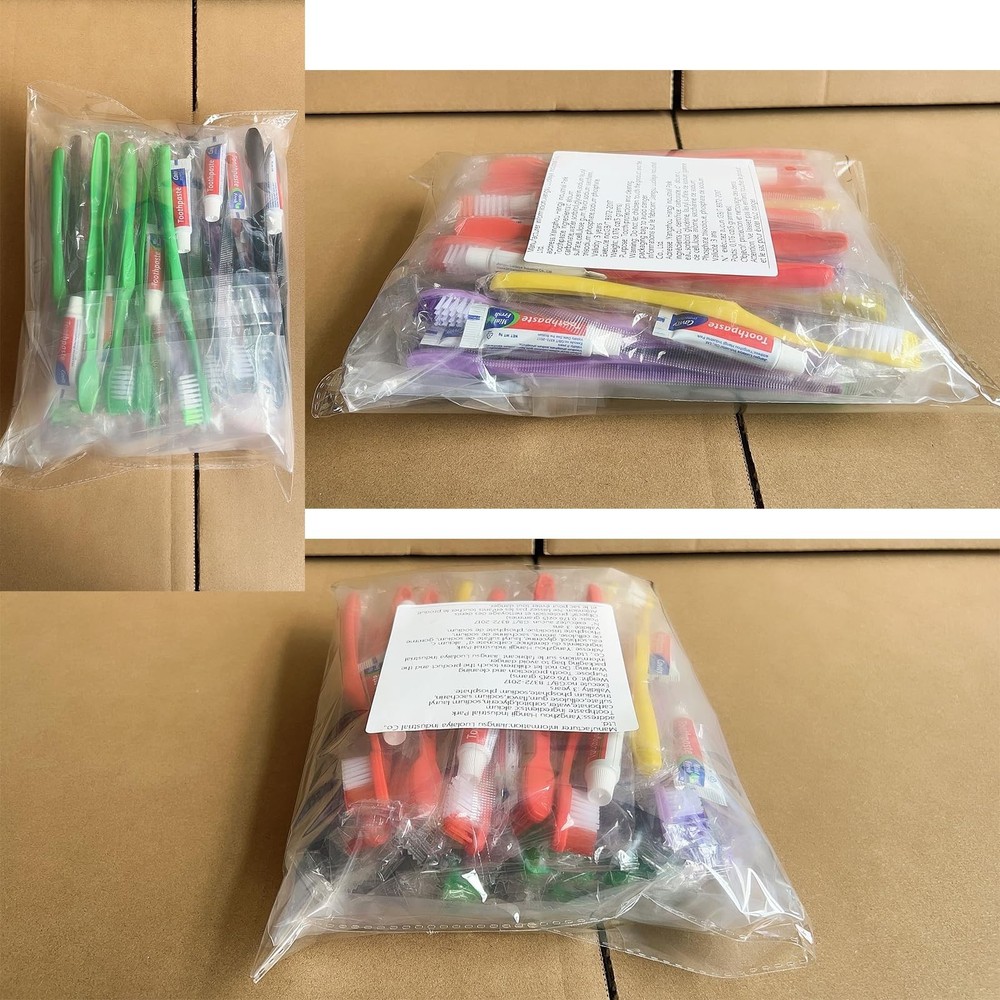 30pcs Disposable Toothbrushes with Toothpaste,Single Use Toothbrush with Toot...