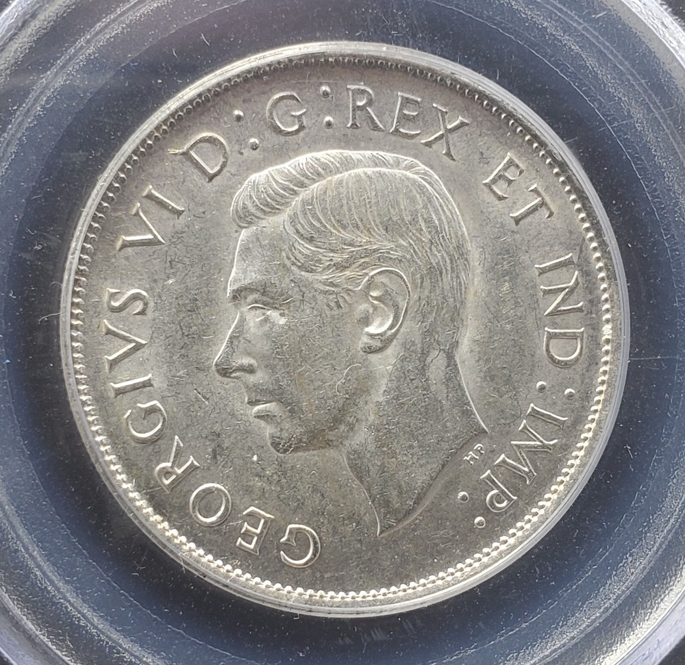 1938 Canada 50 Cent Silver Half Dollar PCGS AU55