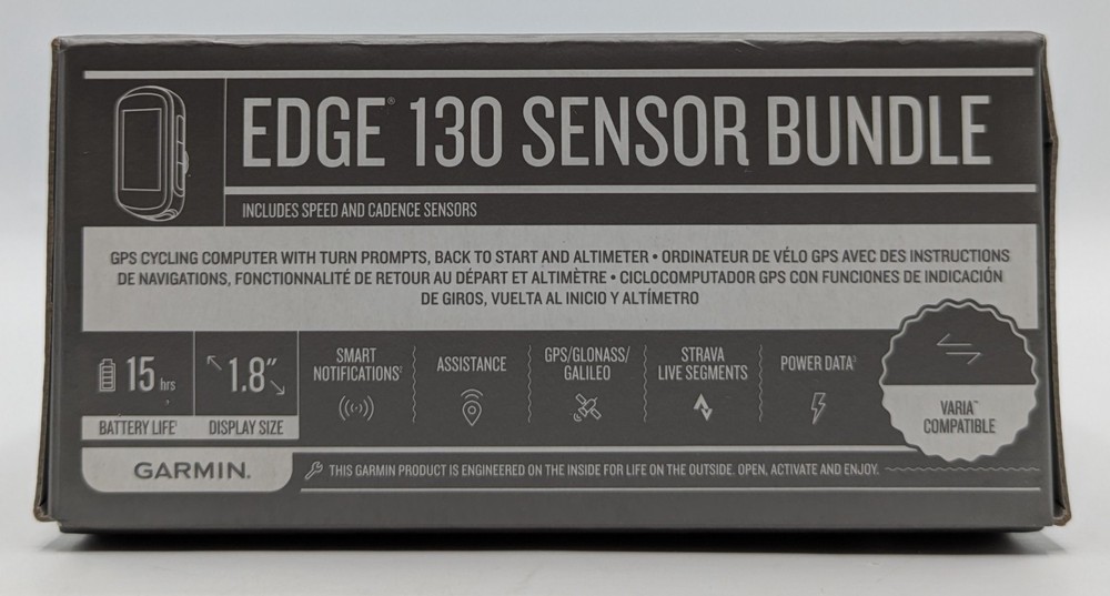 Garmin Edge 130 Sensor Bundle GPS Cycling Computer NEEDS NEW BATTERY