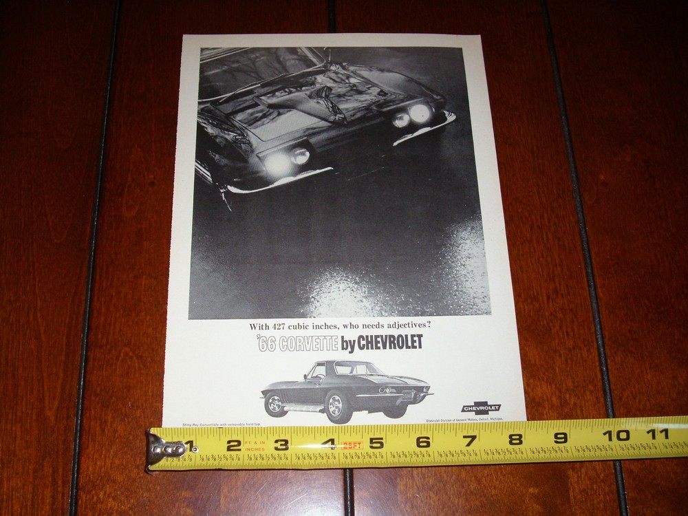1966 CORVETTE ORIGINAL AD