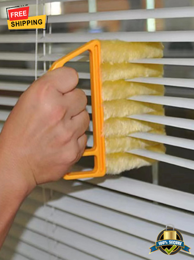 Plastic Shutter Cleaning Brush with Modern Handle Design for Home & Kitchen