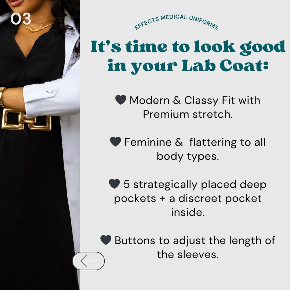 Lab Coated - Fitted & Pleated With Free Customization