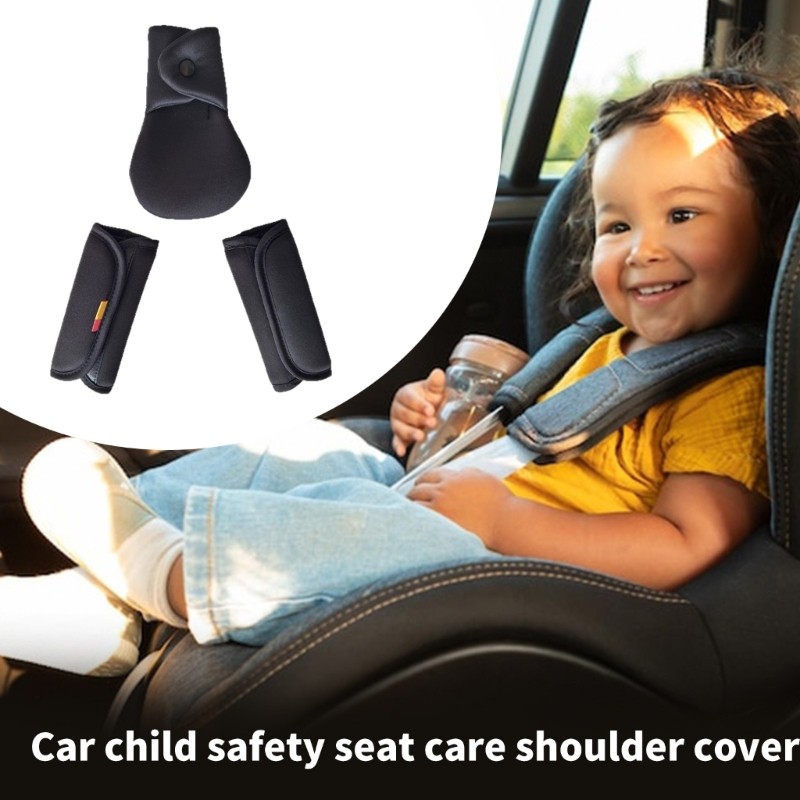 Infant Car Seat Protector Soft Shoulder Strap Pad Crotch Cushion for Strollers