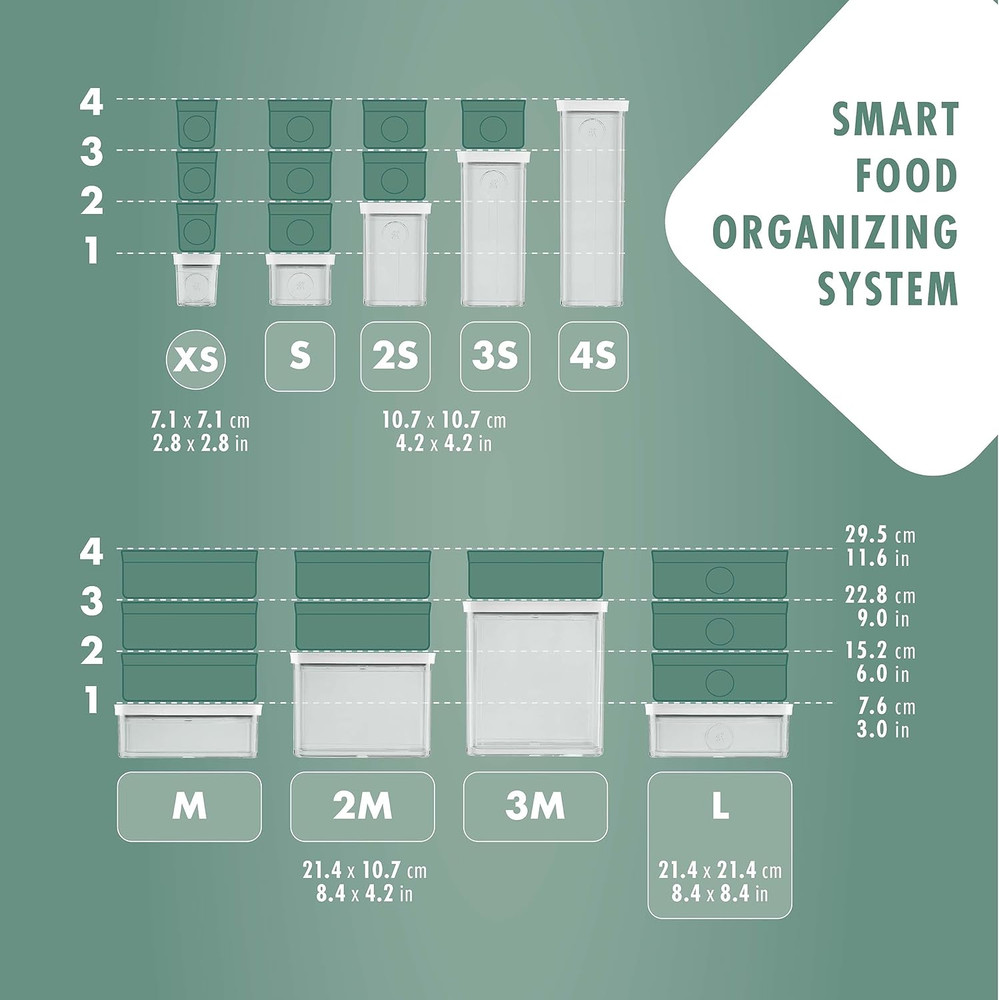 FRESH & save CUBE Set, Size S, 6-Piece Storage Set, Includes 3X CUBE S Container