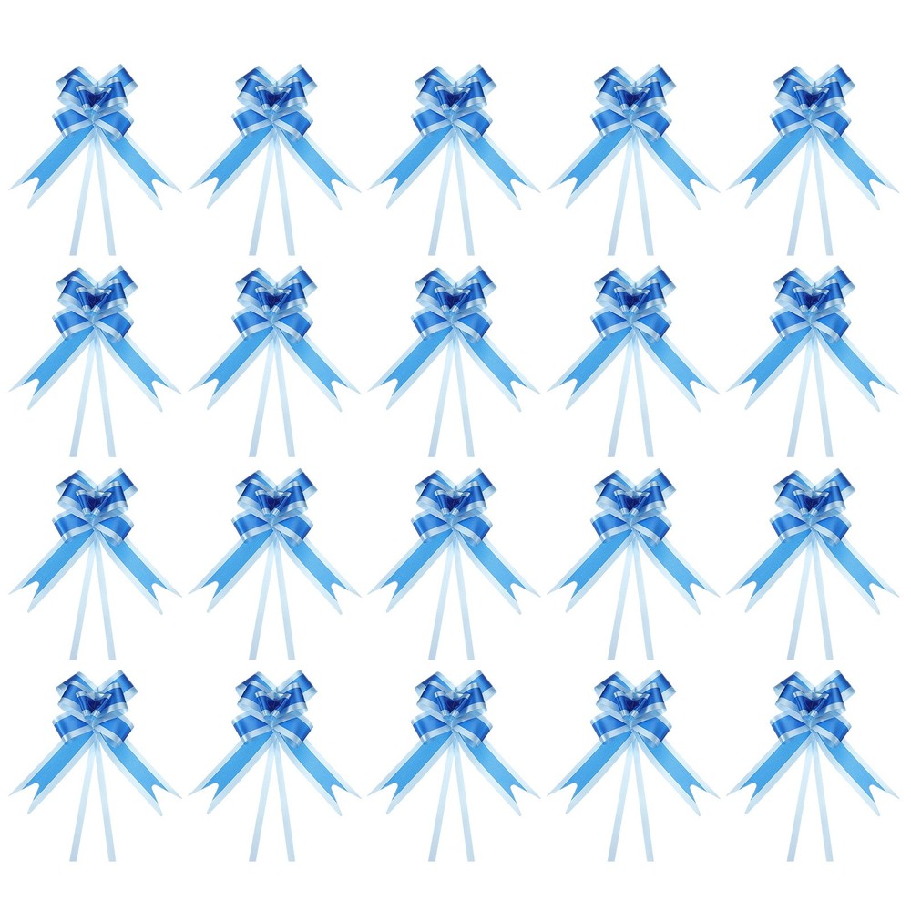 Large Gift Bow 6x3.5 Inch, 20 Pack  Pull Bows for Gift Wrapping, Dark Blue