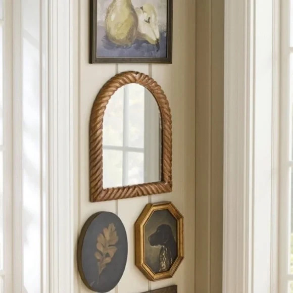 14”x16” Textured Wood Mirror - Threshold™ designed with Studio McGee