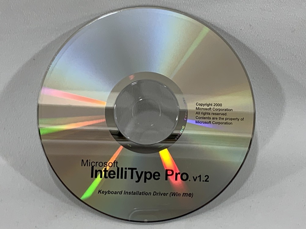 Microsoft Intellitype Pro v1.2 Keyboard Software CD for Windows ME