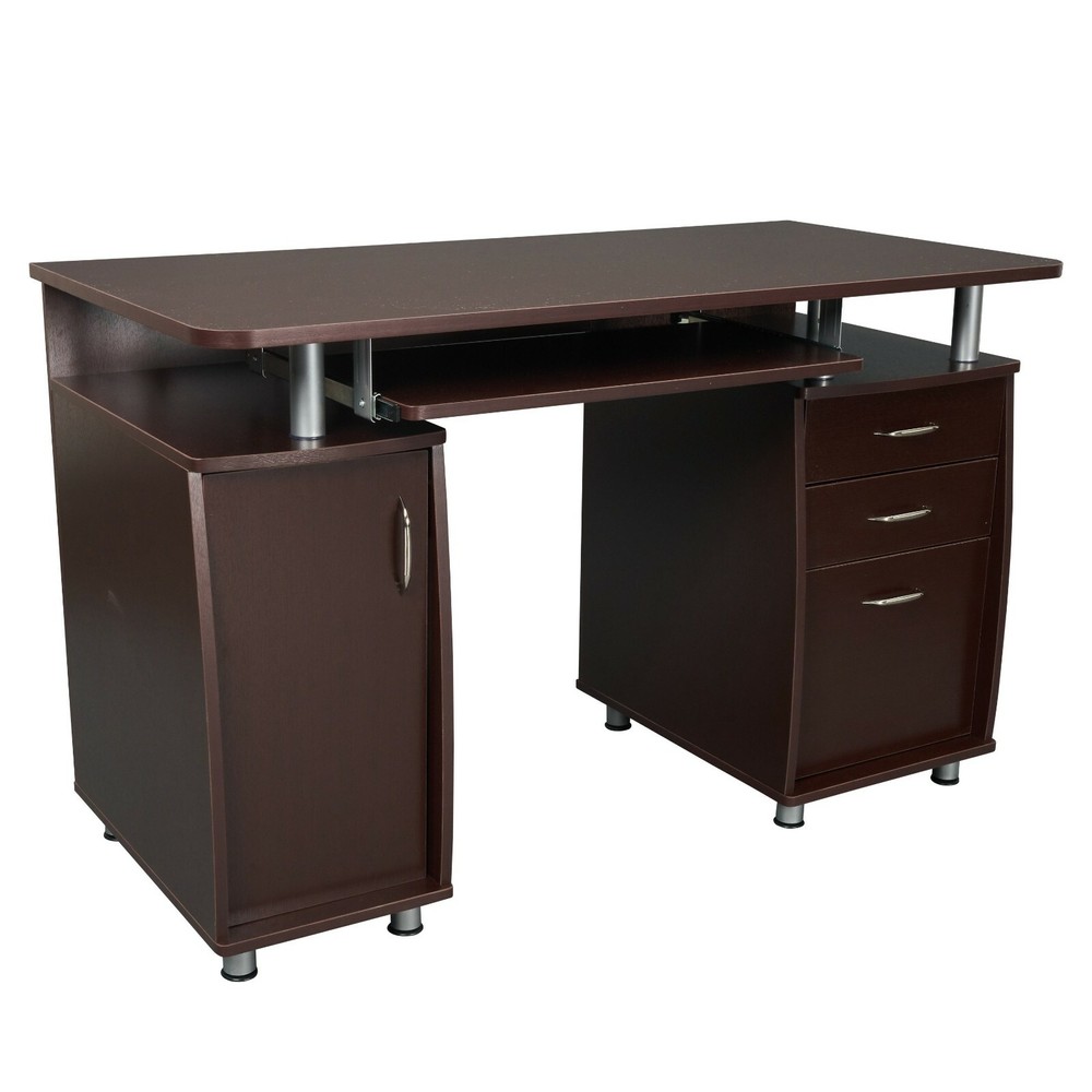 Techni Mobili Complete Computer Desk Workstation with Multiple Storage Drawers