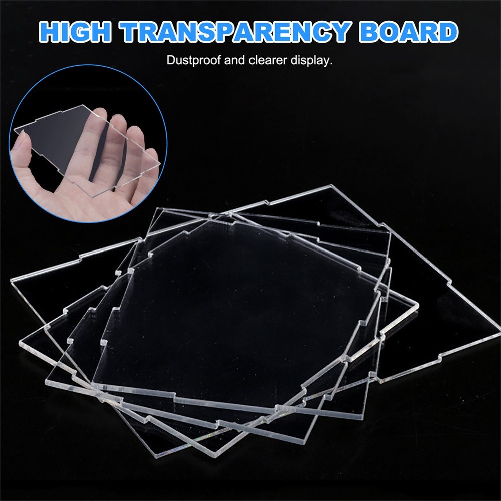 Display Case For 1/18 Scale Model Car with Black Base Clear Storage Stand Box