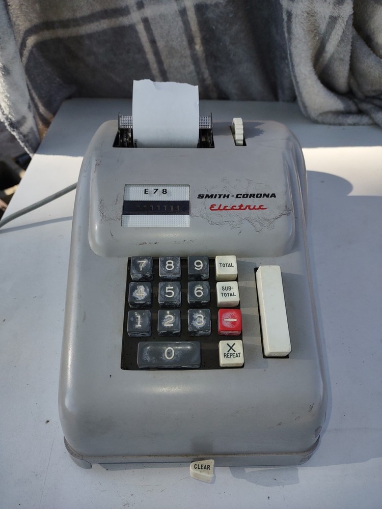 vintage Smith-Corona E78 Electric Adding Machine.