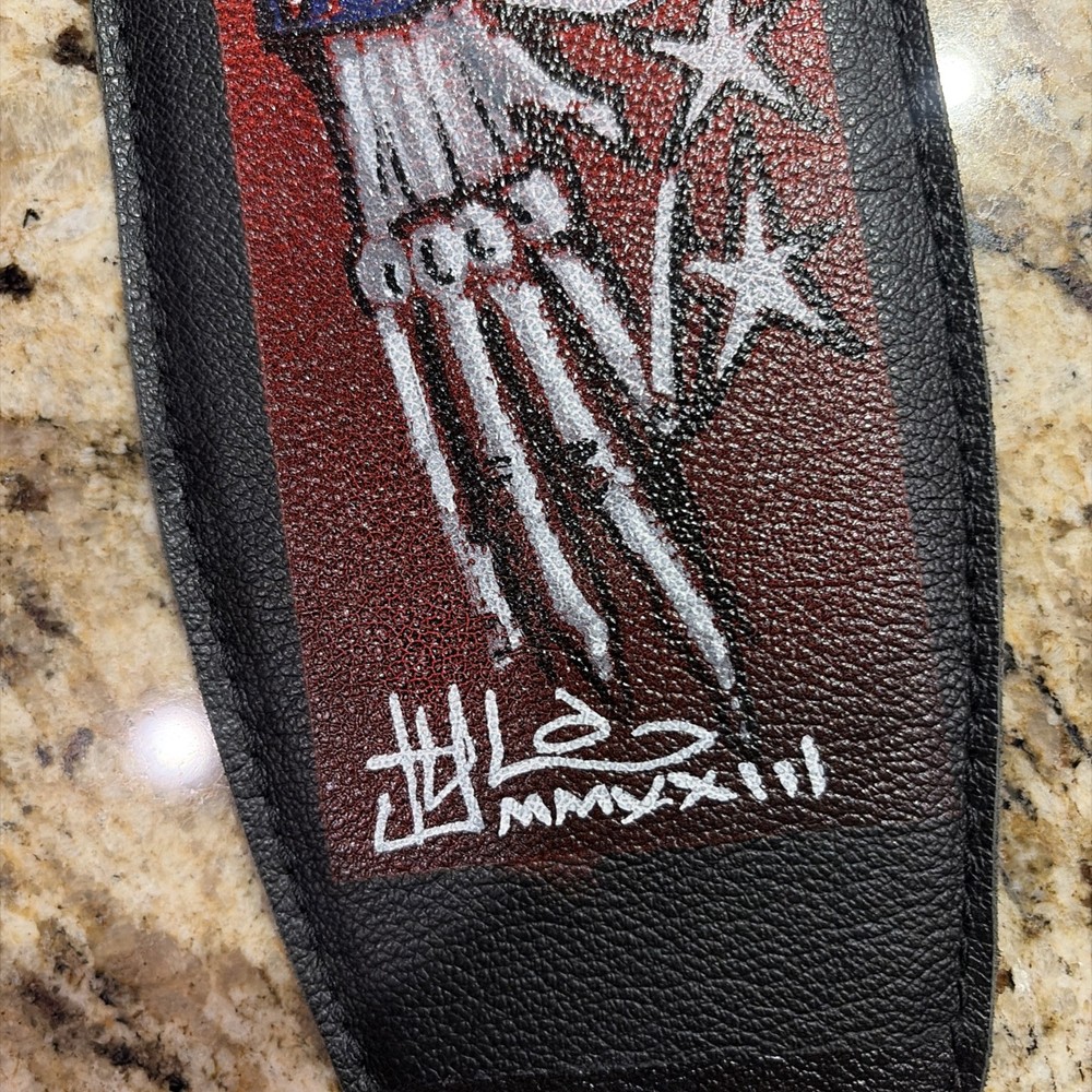 Leathergraft Liverpool Great Britain Guitar Strap Signed