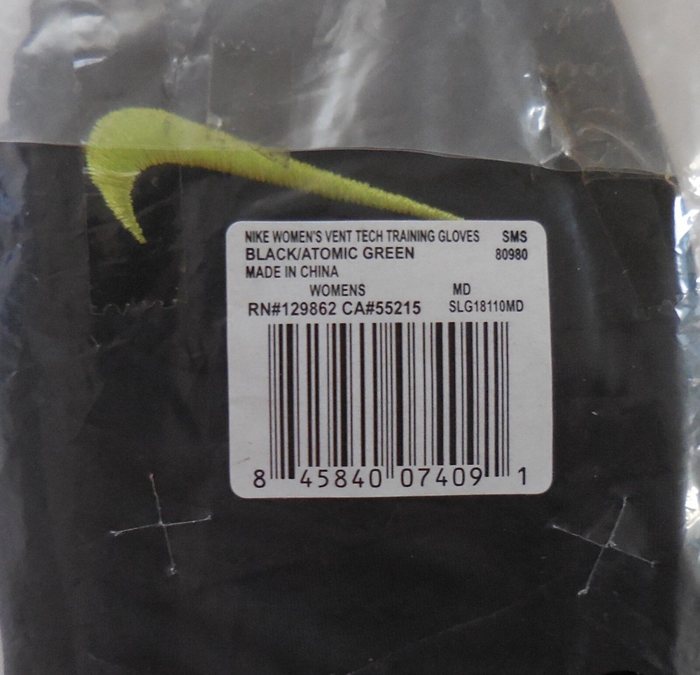 Nike Vent Tech Training Gloves Women Black/Atomic Green Medium
