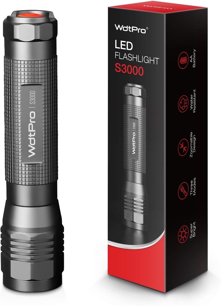 High-Powered LED Flashlight S3000, Super Bright Flashlights - High Lumen