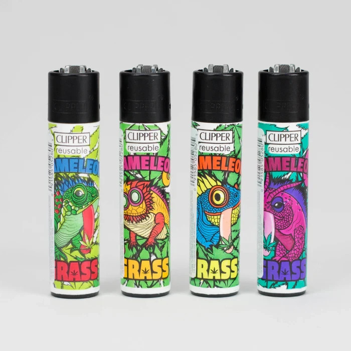 CLIPPER – Chamaleon Grass – Eliments Refillable Lighters (Value Pack of 48)