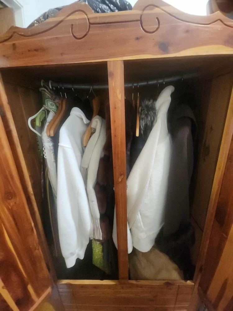 LARGE Rustic Antique Solid Red Cedar Wardrobe Closet,