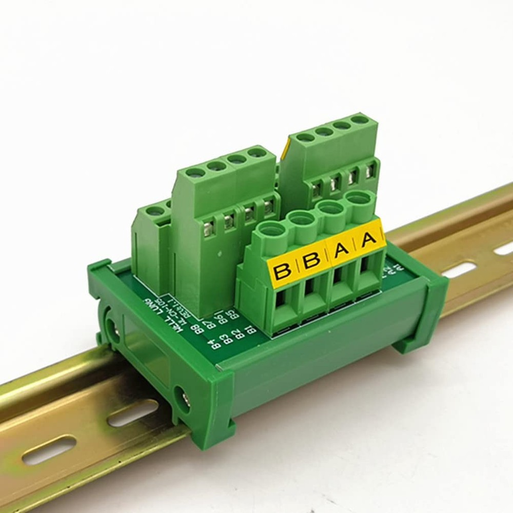 DIN Rail Mount 2x8 Position Power Distribution Module Board.