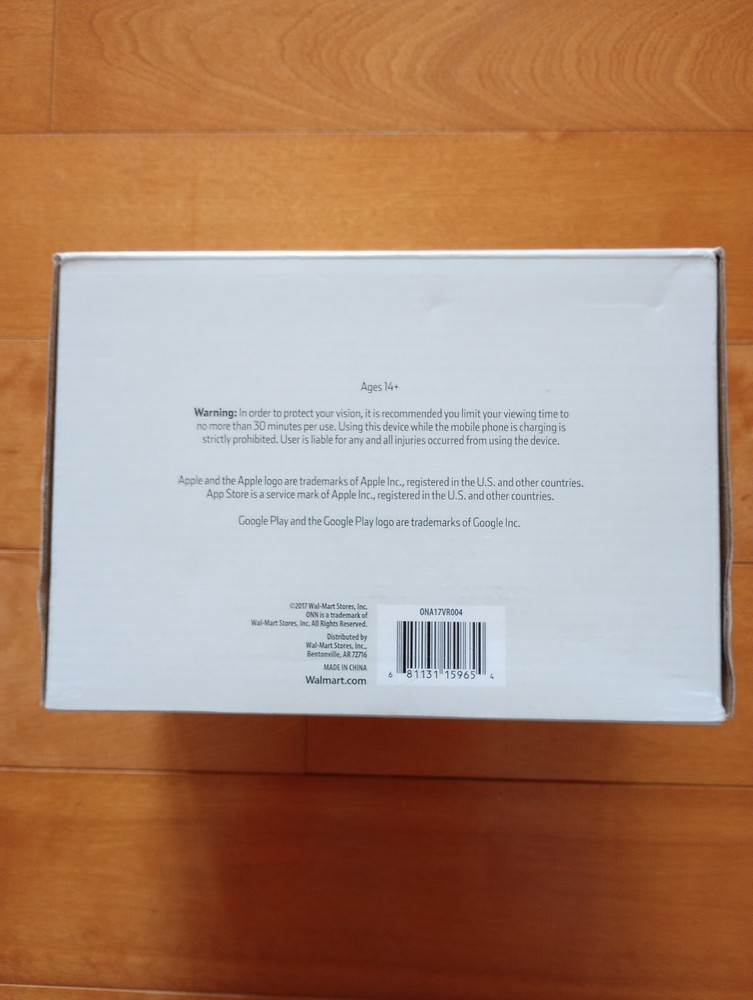 ONN Virtual Reality Smartphone Headset Red for iPhone, Android, Samsung Etc