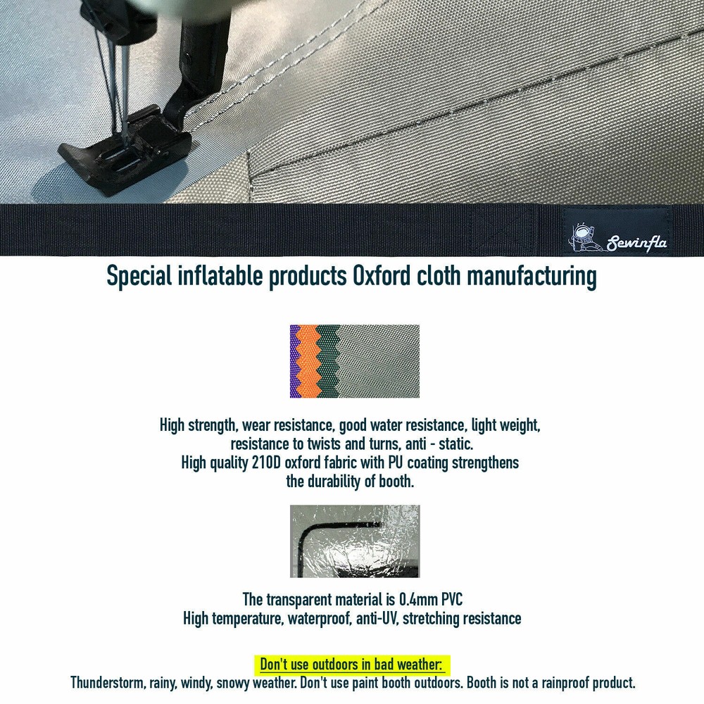 Sewinfla 26X15X10Ft Inflatable Paint Booth & 2 Blowers Replaceable Filter CNA