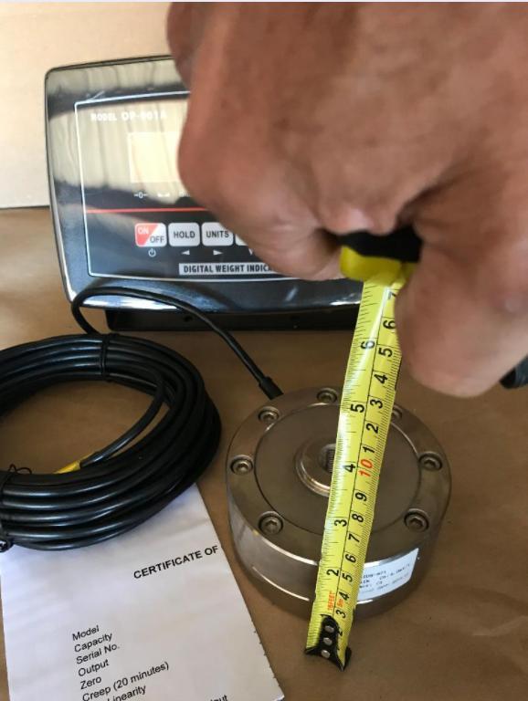 Compression Scale 2000 x 1 lb with Low profile Load cell, Indicator Portable