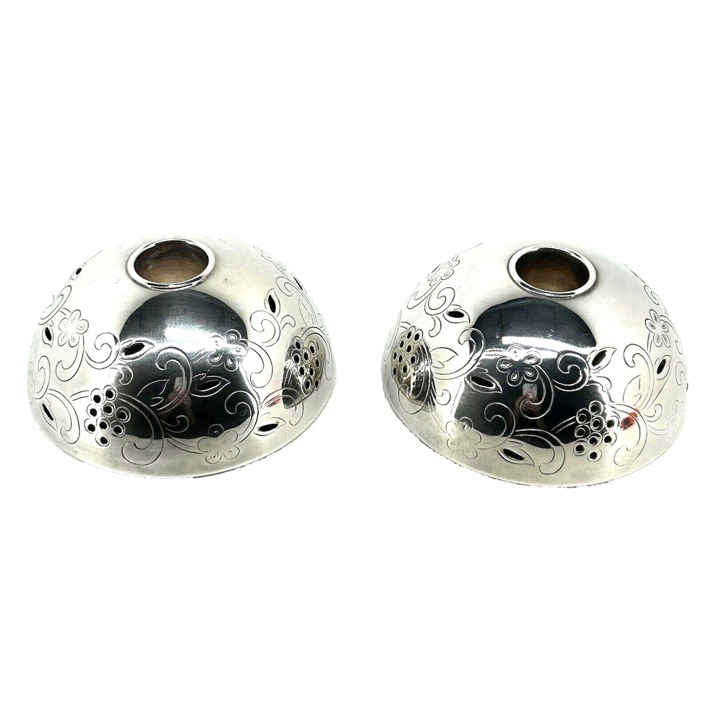 Gorham VTG Rare E-PYC252 Silver Plate Pierced Candle Holder Stick Round Shape