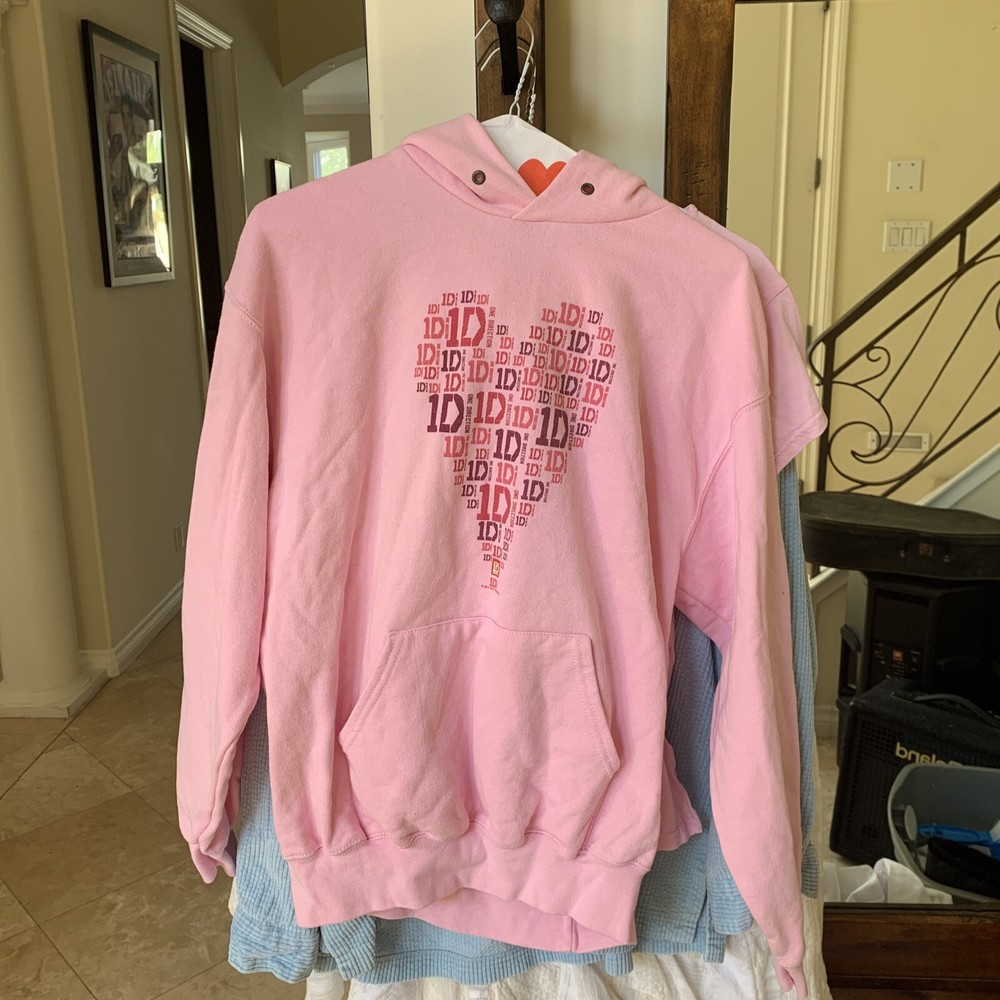 One Direction Pink Concert Hoodie Jacket Harry Styles Medium Pullover Make Offer