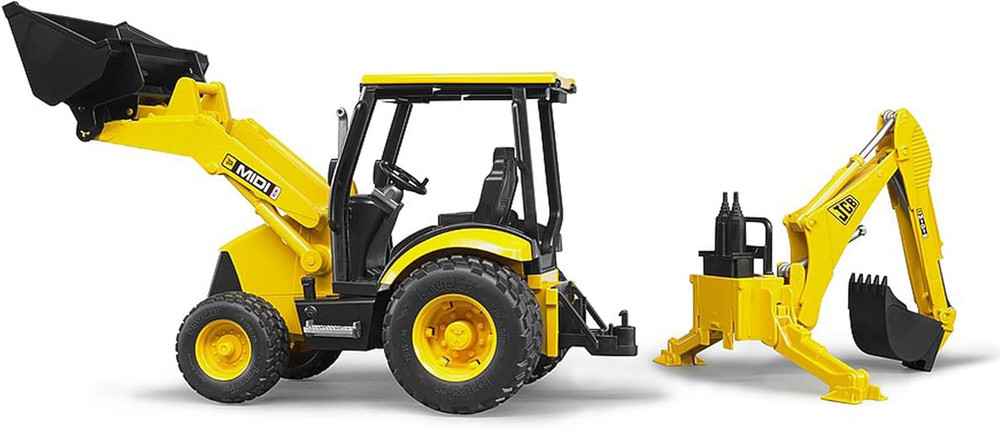 Toys - Construction Realistic JCB MIDI CX Backhoe Loader with Changeable Front L