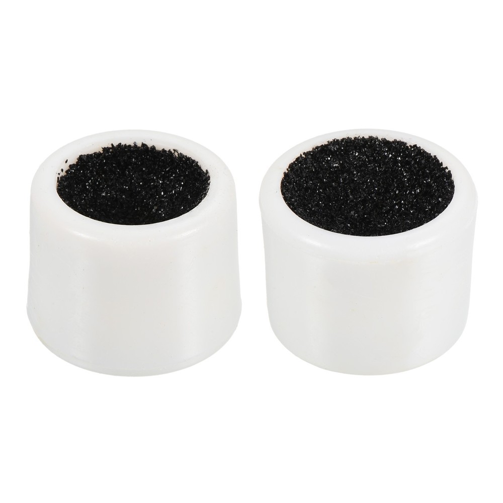 Round Billiard Stick Sander Tip, 2pcs Rubber for Snooker Stick, White