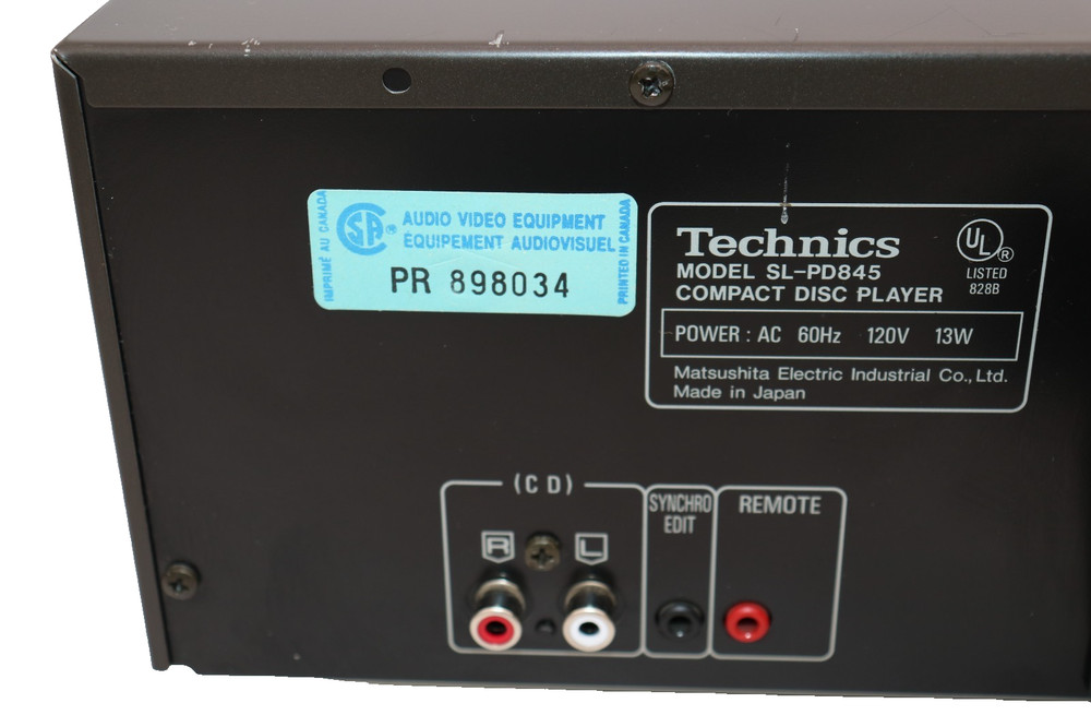 Technics SL-PD845 5 Disc CD Changer Carousel Player Made in Japan Tested