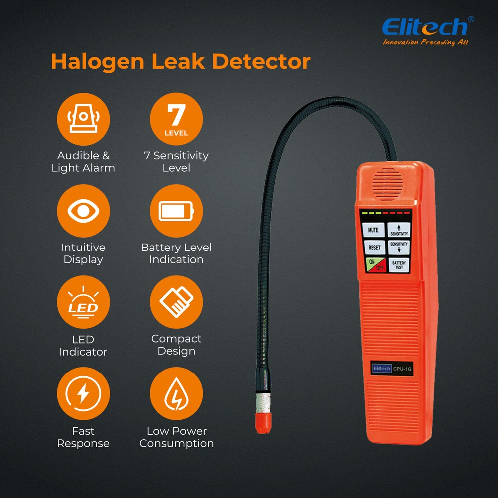 Elitech CPU-1G Corana Halogen Refrigerant Leak Detector HVAC Freon Tester