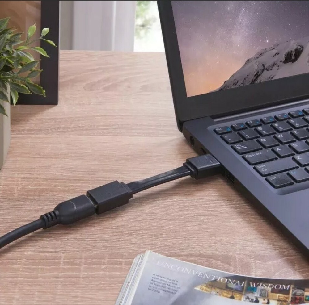 HDMI Extension Adapter Connects two HDMI Cables Together to Extend it