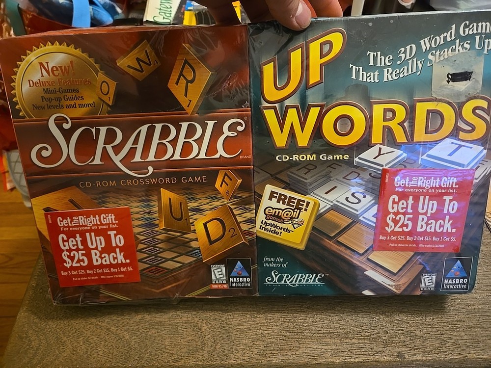 Up Words & Scrabble Hasbro Interactive PC CD ROM Game Windows 95/98 See All Pics
