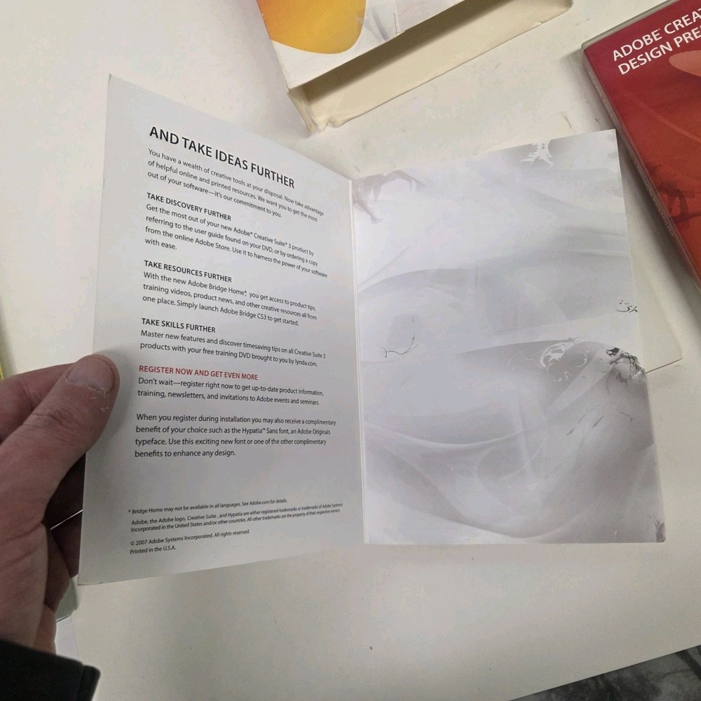 Adobe Creative Suite 3 Design Premium, 3 Disc Set, Box & Paperwork