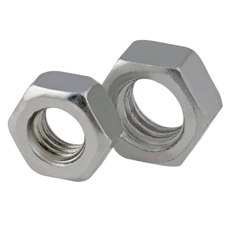Whitworth (BSW) Thread Hex Full Nuts - 304 A2 Stainless Steel Multiple Sizes