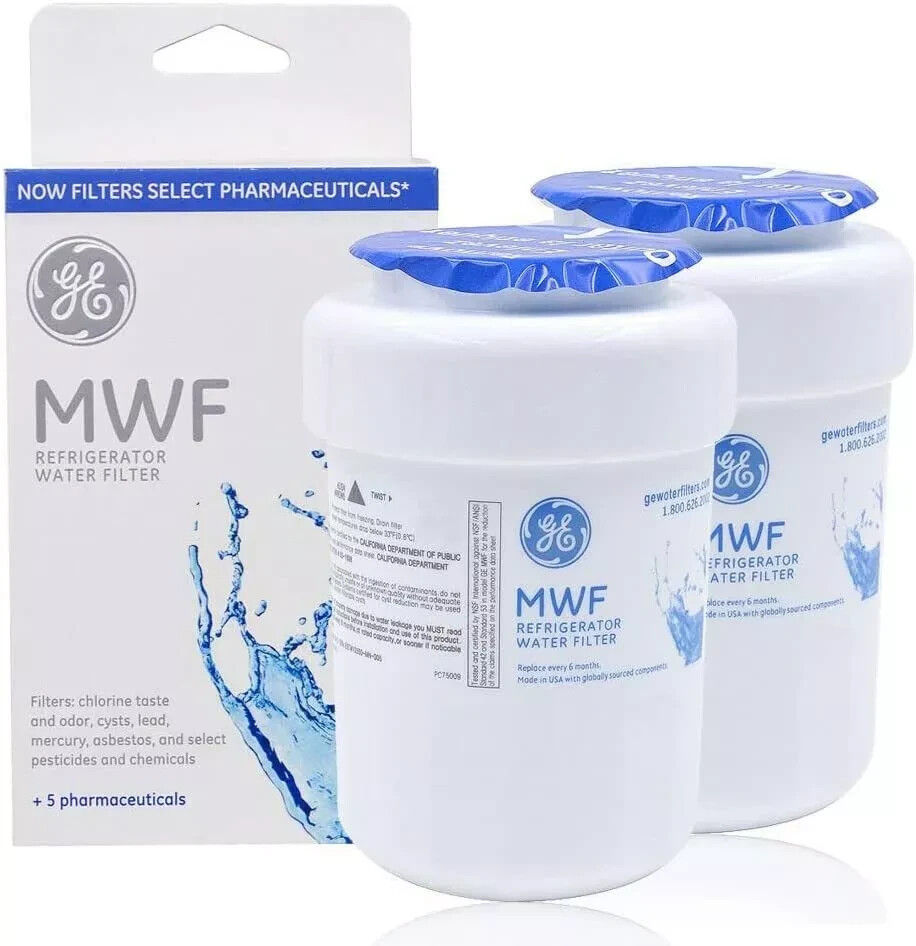 2 pack New Genuine for GE MWF MWFP GWF 46-9991 Smartwater Fridge Water Filter