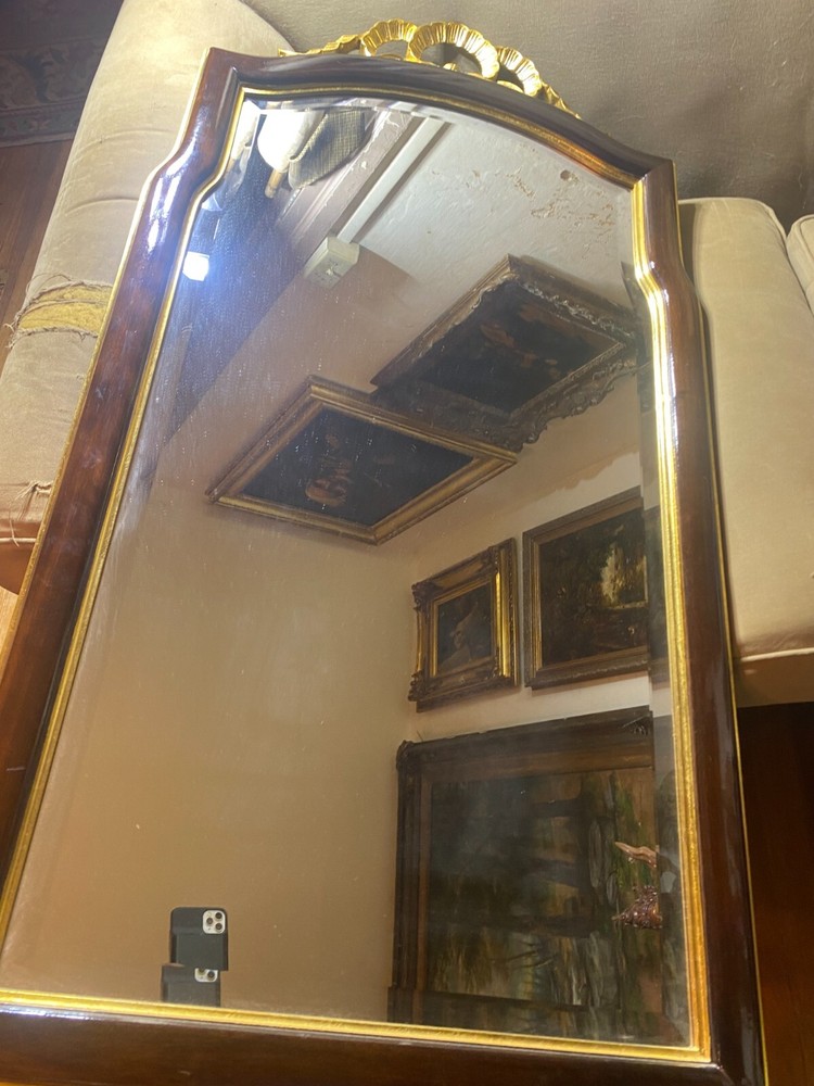 Bartet Import Gold Scrollwork Wall Mirror- 46.0" Tall x 24.0" Wide x 1.5" Deep