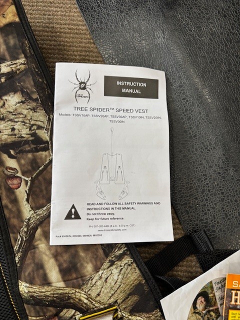 Tree Spider Speed Vest Tree Stand Hunting
