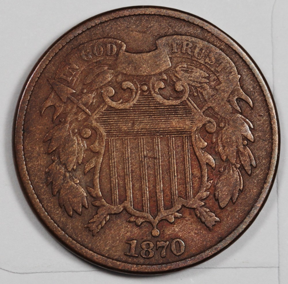 1870 2 Cent Piece.  Fine.  198323