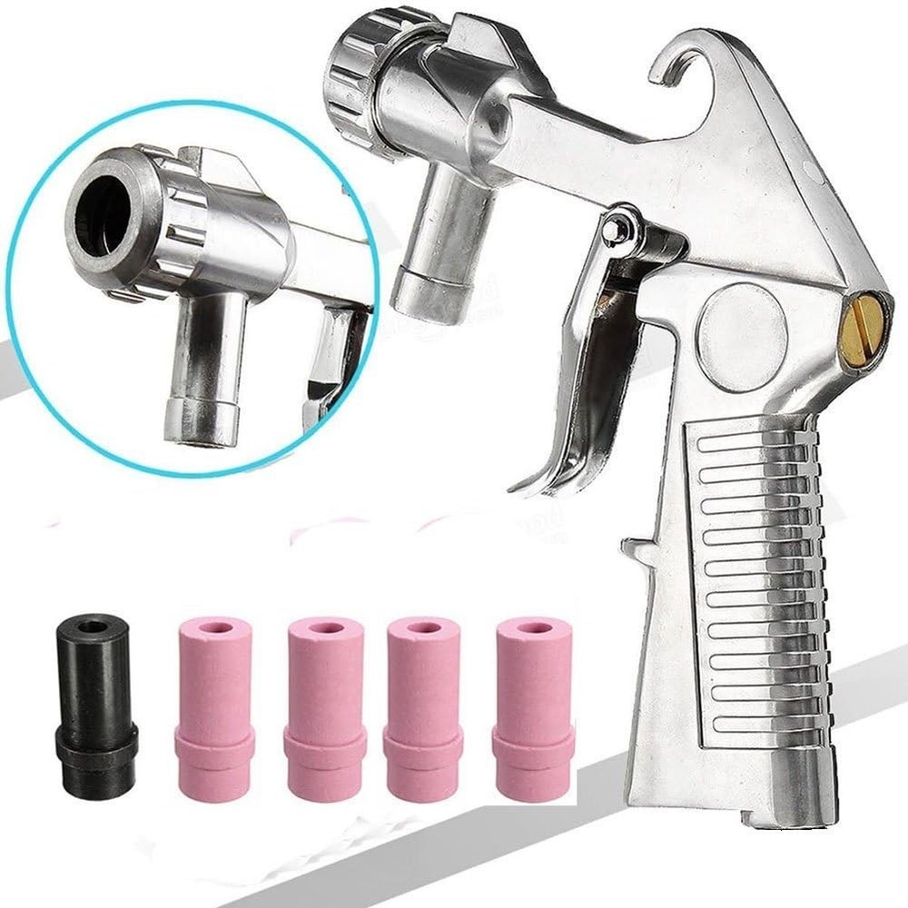 Sand Blaster Kit Blasting Sandblaster Siphon Feed Gun Nozzle Rust Remove Abrasiv