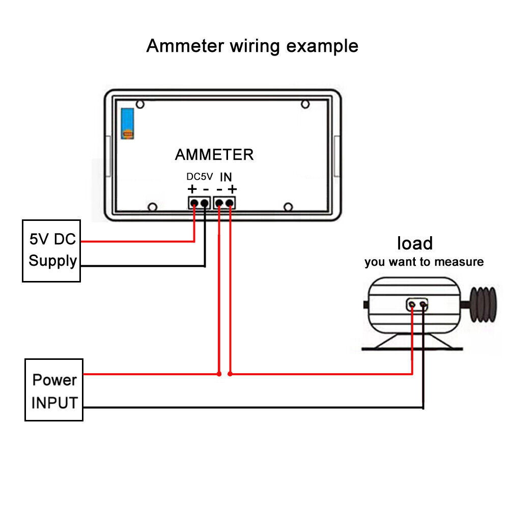 AC 10A Red LED Digital Display AMP Ammeter Panel Digit Current Meter 0-10A AC