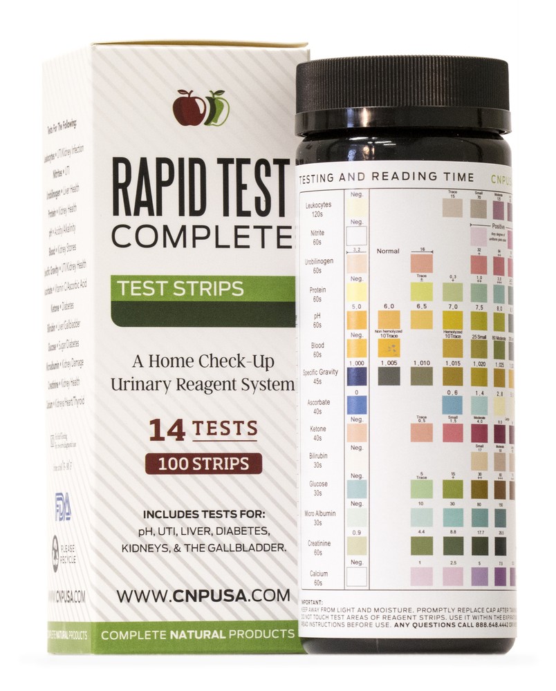 Rapid Test Complete - Urinalysis Test Strips 100ct UTI & pH Strips