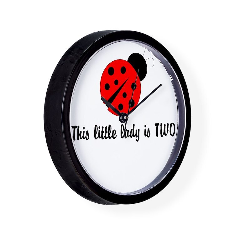 CafePress Second Birthday Ladybug 10" Wall Clock (687816762)