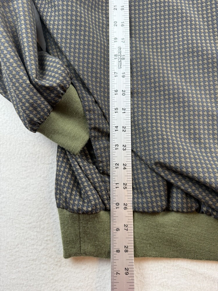 Pebble Beach V-Neck Pullover Windbreaker Jacket Houndstooth Golf Men's L