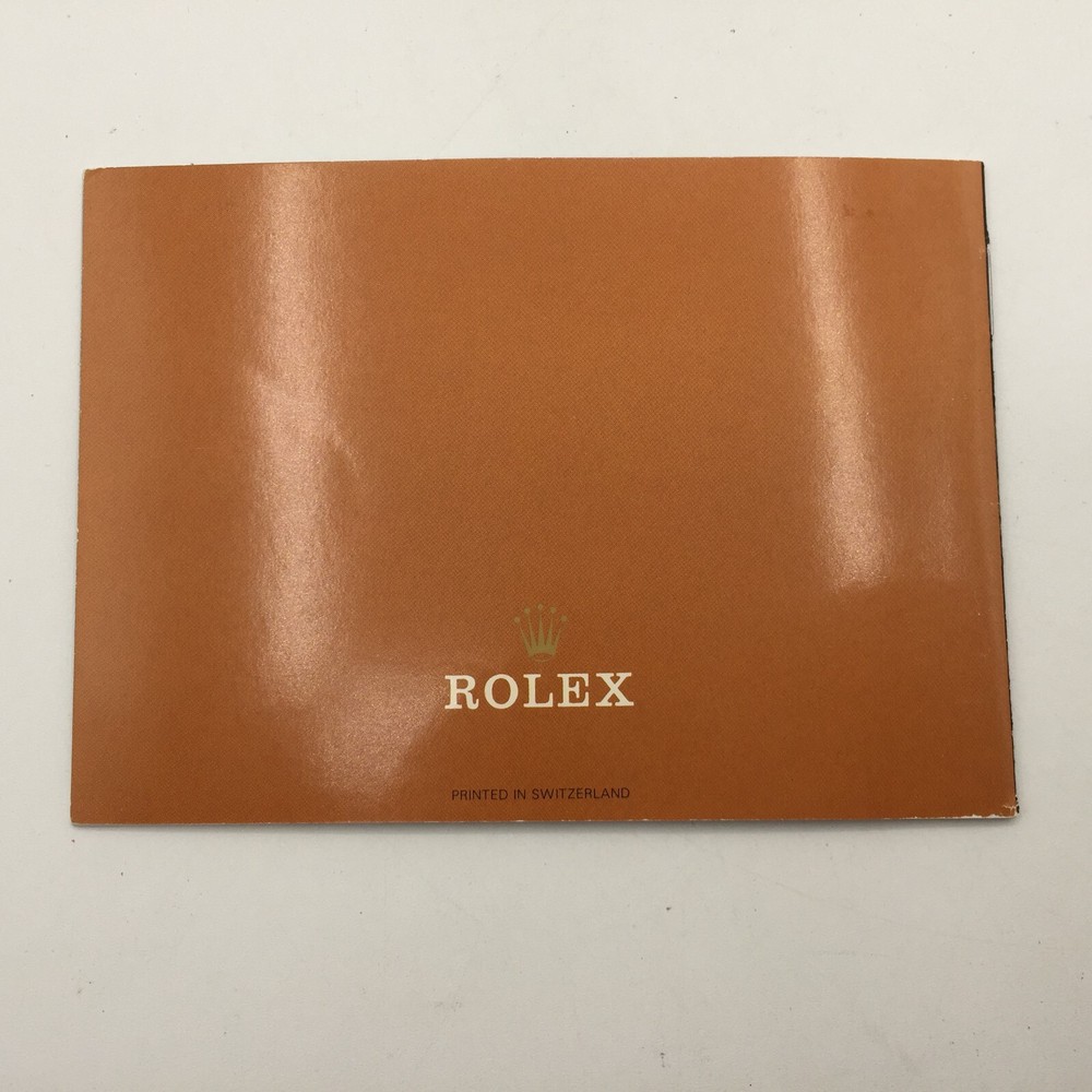 Rolex Explorer Booklet 1993 - 2010 Genuine Language English Select Age
