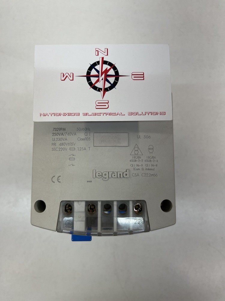 Legrand 7329PM Transformer 50/60Hz 250VA/740VA Class105